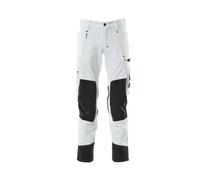 Mascot Advanced Stretch Trousers With Kneepad Pockets - White (34.5) (Leg Length - Long)
