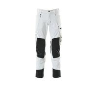 Mascot Advanced Stretch Trousers With Kneepad Pockets - White (42.5) (Leg Length - Long)