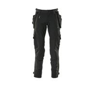 Mascot Advanced Trousers With Holster Pockets And Stretch - Black (40.5) (Leg Length - Regular)
