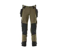 Mascot Advanced Trousers With Holster Pockets And Stretch - Moss Green (30.5) (Leg Length - Long)