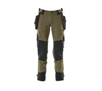 Mascot Advanced Trousers With Holster Pockets And Stretch - Moss Green (32.5) (Leg Length - Long)