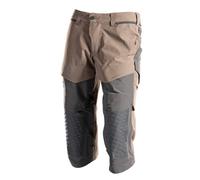 Mascot Customized Craftsmen's 3/4 Trousers With Kneepad Pockets - Dark Sand/stone Grey (29.5) (Leg Length - Regular)