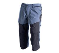 Mascot Customized Craftsmen's 3/4 Trousers With Kneepad Pockets - Stone Blue/dark Navy (35.5) (Leg Length - Regular)
