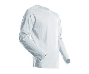 Mascot Customized Modern Fit Long-Sleeved T-Shirt (White) (Large)