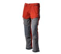Mascot Customized Stretch Trousers With Kneepad Pockets - Autumn Reda /stone Grey (32.5) (Leg Length - Short)