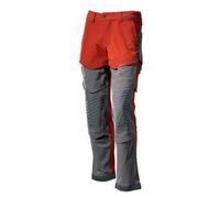 Mascot Customized Stretch Trousers With Kneepad Pockets - Autumn Reda /stone Grey (38.5) (Leg Length - Short)