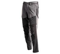 Mascot Customized Stretch Trousers With Kneepad Pockets - Stone Grey/black (35.5) (Leg Length - Regular)