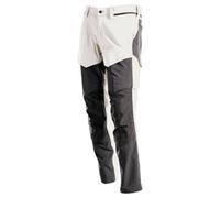 Mascot Customized Stretch Trousers With Kneepad Pockets - White/stone Grey (40.5) (Leg Length - Long)