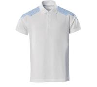 Mascot Food & Care Polo Shirt (White/azure Blue) (Large)