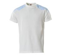Mascot Food & Care T-Shirt (White/azure Blue) (Large)