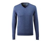 Mascot Frontline Merino Wool Knitted V-Neck Jumper (Blue-Flecked) (Small)
