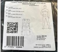 Mascot Workwear 17731 Unique Trousers with holster pockets Black Waist 30.5" 32"