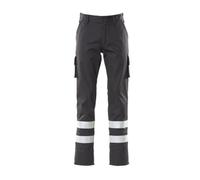 Mascot Macmichael Workwear Service Trousers With Reflective Tape (Black) (46.5) (Leg Length - Long)