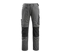 Mascot Mannheim Work Trousers Kneepad-Pockets 12679-442 - Unique Mens 82C49 (W33.5 L32) Dark Anthracite Grey/Black