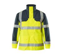 Mascot Multisafe Lungern Parka Jacket (Hi-Vis Yellow/navy Blue) (Xx Large)