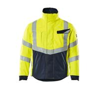 Mascot Multisafe Pilot Jacket With Quilted Lining (Hi-Vis Yellow/dark Navy) (Medium)