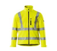 Mascot 08005-159-17 Calgary Safe Arctic Fleece on Inner Side Class 3 Softshell Jacket, Size XL, Hi-Vis Yellow