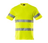 Mascot Safe Classic Modern Fit V-Neck T-Shirt (Hi-Vis Yellow) (Large)