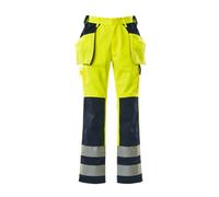 Mascot Safe Compete Almas Craftsmen's Trousers (Hi-Vis Yellow/navy Blue) (32.5) (Leg Length - Regular)