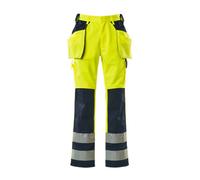 Mascot Safe Compete Almas Craftsmen's Trousers (Hi-Vis Yellow/navy Blue) (40.5) (Leg Length - Long)