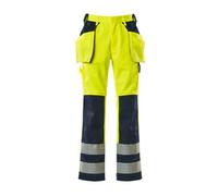 Mascot Safe Compete Almas Craftsmen's Trousers (Hi-Vis Yellow/navy Blue) (48.5) (Leg Length - Long)