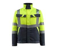 Mascot 15909-948-17010 Forster Safe Light Lightweight Class 2 Jacket, Size 2XL, Hi-Vis Yellow/Dark Navy