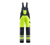 Mascot Safe Light Gosford Bib & Brace - Hi-Vis Yellow/dark Navy Blue (36.5) (Leg Length - Long)