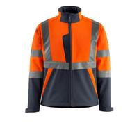 Mascot Safe Light Kiama Softshell Jacket (Hi-Vis Orange/dark Navy Blue) (X Large)