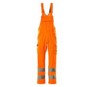 Mascot Workwear 18869 Safe Light Bib & Brace Hi-Vis Orange Waist: 44.5" 35"
