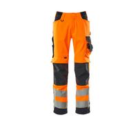 Mascot Safe Supreme Kendal Trousers - Hi-Vis Orange/dark Navy Blue (42.5) (Leg Length - Long)