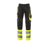 Mascot Safe Supreme Leeds Trousers - Black/hi-Vis Yellow (33.5) (Leg Length - Long)