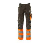 Mascot Safe Supreme Leeds Trousers - Dark Anthracite/hi-Vis Orange (34.5) (Leg Length - Long)
