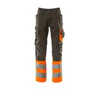 Mascot Safe Supreme Leeds Trousers - Dark Anthracite/hi-Vis Orange (35.5) (Leg Length - Long)