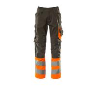 Mascot Safe Supreme Leeds Trousers - Dark Anthracite/hi-Vis Orange (35.5) (Leg Length - Short)