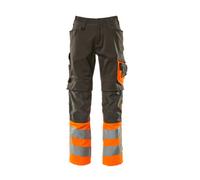 Mascot Safe Supreme Leeds Trousers - Dark Anthracite/hi-Vis Orange (40.5) (Leg Length - Short)
