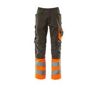Mascot Safe Supreme Leeds Trousers - Dark Anthracite/hi-Vis Orange (44.5) (Leg Length - Long)