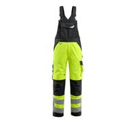 Mascot Newcastle Bib & Brace Hi-vis Yellow/Black 76C58 (L30W42.5)