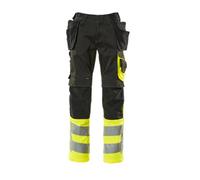 Mascot Safe Supreme Trousers With Holster Pockets (Black/hi-Vis Yellow) (32.5) (Leg Length - Short)