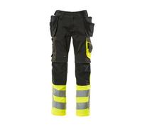 Mascot Safe Supreme Trousers With Holster Pockets (Black/hi-Vis Yellow) (38.5) (Leg Length - Long)