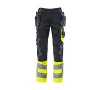 Mascot Safe Supreme Trousers With Holster Pockets (Dark Navy/hi-Vis Yellow) (34.5) (Leg Length - Long)