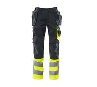 Mascot Safe Supreme Trousers With Holster Pockets (Dark Navy/hi-Vis Yellow) (44.5) (Leg Length - Regular)