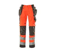 Mascot Safe Supreme Wigan Craftsmen's Trousers - Hi-Vis Red/dark Anthracite (34.5) (Leg Length - Long)