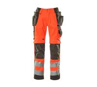 Mascot Safe Supreme Wigan Craftsmen's Trousers - Hi-Vis Red/dark Anthracite (35.5) (Leg Length - Long)
