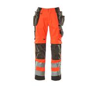 Mascot Safe Supreme Wigan Craftsmen's Trousers - Hi-Vis Red/dark Anthracite (36.5) (Leg Length - Long)