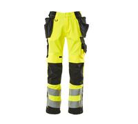 Mascot Safe Supreme Wigan Craftsmen's Trousers - Hi-Vis Yellow/black (33.5) (Leg Length - Short)