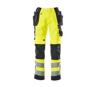 Mascot Safe Supreme Wigan Craftsmen's Trousers - Hi-Vis Yellow/dark Navy Blue (31.5) (Leg Length - Short)