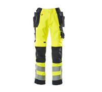 Mascot Safe Supreme Wigan Craftsmen's Trousers - Hi-Vis Yellow/dark Navy Blue (32.5) (Leg Length - Long)