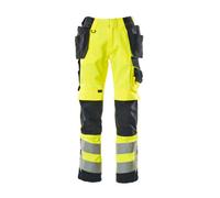 Mascot Safe Supreme Wigan Craftsmen's Trousers - Hi-Vis Yellow/dark Navy Blue (34.5) (Leg Length - Long)