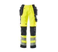 Mascot Safe Supreme Wigan Craftsmen's Trousers - Hi-Vis Yellow/dark Navy Blue (34.5) (Leg Length - Short)