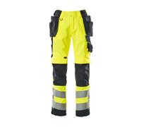 Mascot Safe Supreme Wigan Craftsmen's Trousers - Hi-Vis Yellow/dark Navy Blue (38.5) (Leg Length - Short)